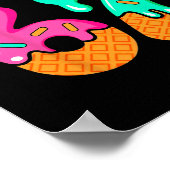 67 Eis-Drip-Meme Six Seven Gen Alpha-Slang M Poster (Ecke)