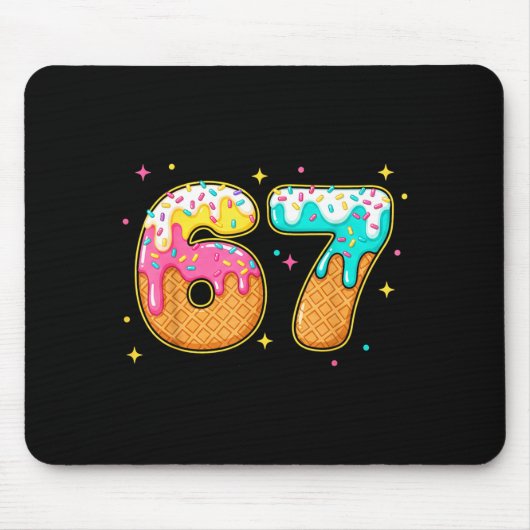 67 Eis-Drip-Meme Six Seven Gen Alpha-Slang  Mousepad (Vorne)