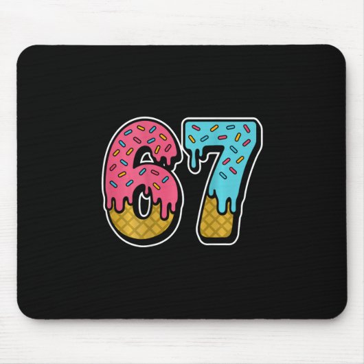 67 Eis-Drip-Meme Six Seven Gen Alpha Slang ( Mousepad (Vorne)