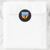 67 Eis-Drip-Meme Six Seven Gen Alpha-Slang  Runder Aufkleber (Tasche)