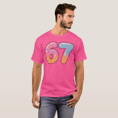 67 Eis-Drip-Meme Six Seven Gen Alpha-Slang T-Shirt (Vorne ganz)