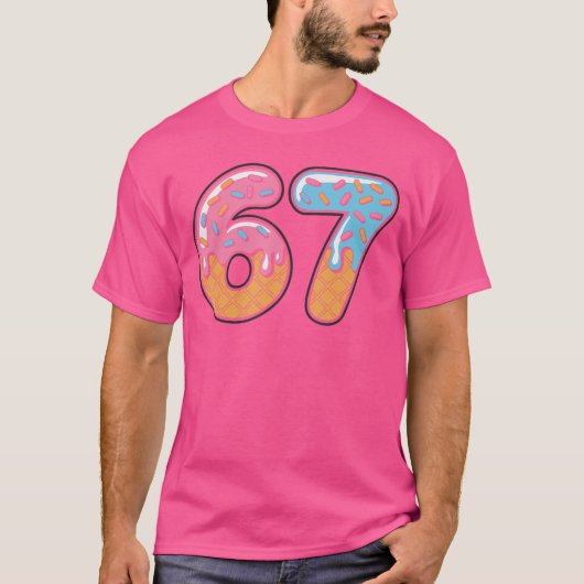67 Eis-Drip-Meme Six Seven Gen Alpha-Slang T-Shirt (Vorderseite)