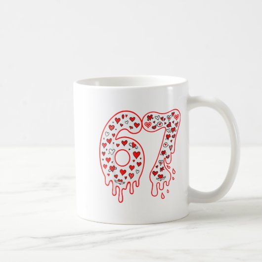 67 Eis-Drip-Meme Six Seven Gen Alpha Valenti Kaffeetasse (Rechts)