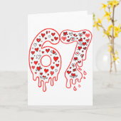 67 Eis-Drip-Meme Six Seven Gen Alpha Valenti Karte (Gelbe Blume)