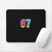 67 Eis-Drip-Meme Six Seven Lustig Gen Alpha D Mousepad (Mit Mouse)