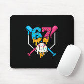 67 Eis-Drip-Sell-Meme Sechs Sieben Gen Alpha Sl Mousepad (Mit Mouse)