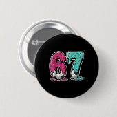 67 Eis-Drip-Soccer Gen Alpha Slang Six Seven Button (Vorne & Hinten)