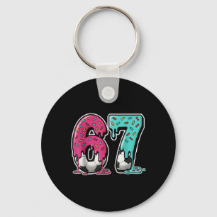67 Eis-Drip-Soccer Gen Alpha Slang Six Seven Schlüsselanhänger