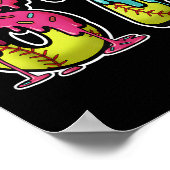 67 Eis-Drip-Softball Gen Alpha-Slang Sechs Sieben Poster (Ecke)