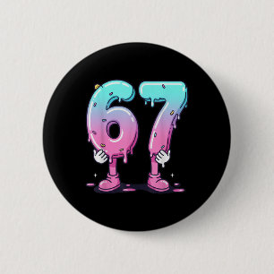 67 Eis Drip (vorne) Six Seven Meme für Gen A Button