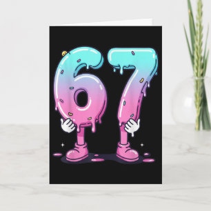 67 Eis Drip (vorne) Six Seven Meme für Gen A Karte