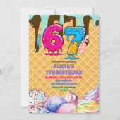 67 Eis Geburtstagsparty-Einladung Einladung (Vorderseite)