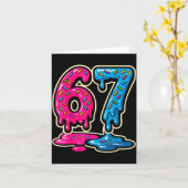 67 Eis Meme Sechs Sieben  Karte (Gelbe Blume)