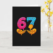 67 Eis-Tropf-Funny 6 7 Sechs Sieben Gen Alpha Ich Karte (Gelbe Blume)