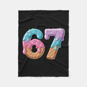 67 Eis-Tropf-Funny-Sechs-Sieben-Meme-Nummer 6 An Fleecedecke