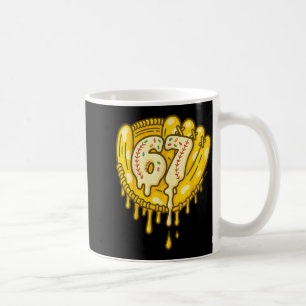 67 Eis-Tropf Lustig Sechs Sieben Baseball Kaffeetasse