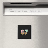 67 Eiscreme 67 Meme Lustig Sechs Sieben Gen Alpha  Magnet (In Situ (Geschirrspüler))