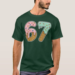 67 Eiscreme 67 Meme Lustig Sechs Sieben Gen Alpha T-Shirt