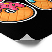 67 Eiscreme Meme Drip Six Seven Slang Gen Alpha Poster (Ecke)