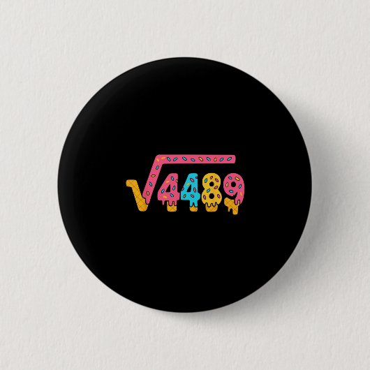 67 Eiscreme Meme Quadratwurzel 4489 Slang Mathe-Le Button (Vorderseite)