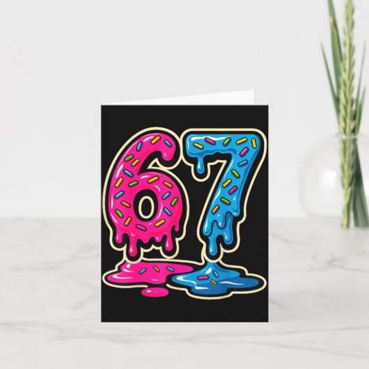 67 Eiscreme Meme Six Seven  Karte (Vorderseite)