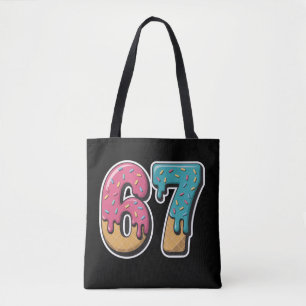 67 Eiscreme-Tropf-Meme Lustig Six Seven Gen Alpha Tasche