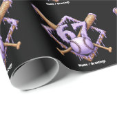 67 Eiscreme Tropfen Baseball Meme Funny Retro Spor Geschenkpapier (Rolleneckpunkt)