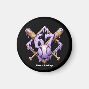 67 Eiscreme Tropfen Baseball Meme Funny Retro Spor Magnet