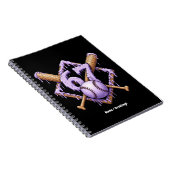 67 Eiscreme Tropfen Baseball Meme Funny Retro Spor Notizblock (Rechte Seite)