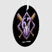 67 Eiscreme Tropfen Baseball Meme Funny Retro Spor Ornament (Vorderseite)