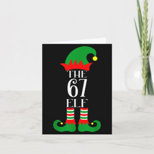 67 Elf Weihnachtskostüm Pyjama 67 Meme Gen Alpha Karte