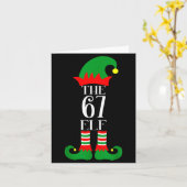 67 Elf Weihnachtskostüm Pyjama 67 Meme Gen Alpha Karte (Gelbe Blume)