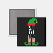 67 Elf Weihnachtskostüm Pyjama 67 Meme Gen Alpha  Magnet (Vorderseite/Rückseite)