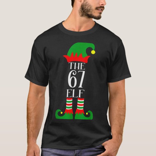 67 Elf Weihnachtskostüm Pyjama 67 Meme Gen Alpha  T-Shirt (Vorderseite)