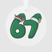 67 Elves Santa Christmas Ornament (Rückseite)