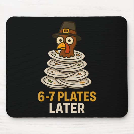 67 Erntedankfest Lustiger Truthahn 6-7 Meme Sechs  Mousepad (Vorne)