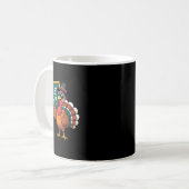 67 Erntedankfest Lustiger Truthahn Mathelehrer Sec Kaffeetasse (Vorderseite Links)