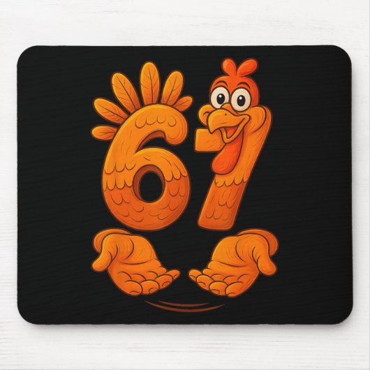 67 Erntedankfest Truthahn Lustiges Gen Alpha Meme  Mousepad (Vorne)