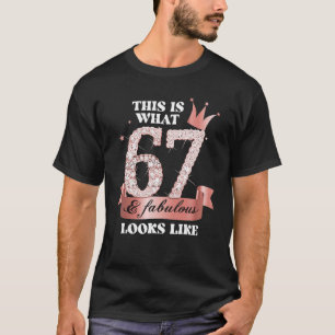 67 & Fabulous I Rose and Black Party Group Candid T-Shirt