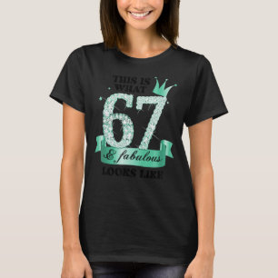 67 & Fabulous I Türkise White Party Group Foto T-Shirt