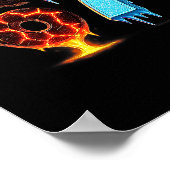 67 Fire Ice Number Six Seven Meme 67 Alpha Slang  Poster (Ecke)