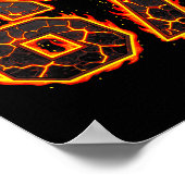 67 Flames Meme Six Seven Fire Funny Gen Alpha Slan Poster (Ecke)