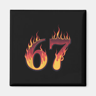 67 Flammen Lustige Sechs Sieben Gen Alpha Meme Sla Magnet