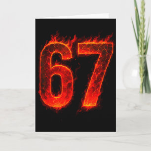 67 Flammenzahl Sechs Sieben Meme 67 Kind Karte