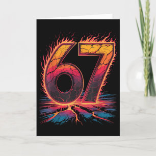 67 Flammenzahl Sechs Sieben Meme 67 Kind Karte