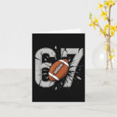 67 Football Six Seven 6 7 Meme Playful Fball Fans  Karte (Gelbe Blume)