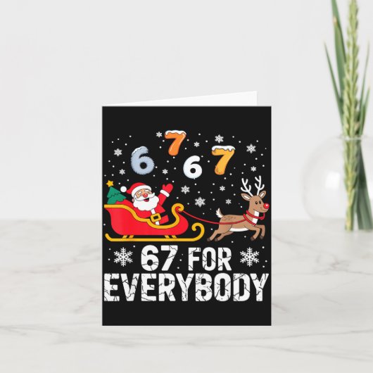 67 For Everybody Christmas Six Seven Xmas Costume  Karte (Vorderseite)