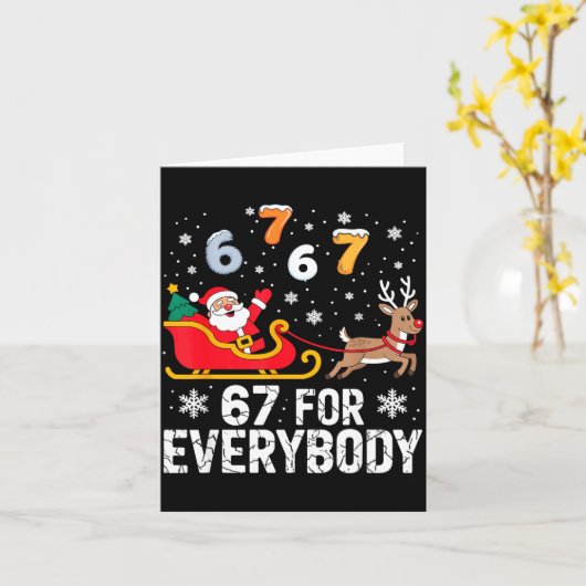 67 For Everybody Christmas Six Seven Xmas Costume Karte (Gelbe Blume)