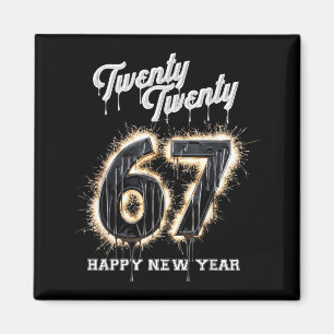 67 Frohes Silvester Sechs Sieben Lustig 2026 Gehir Magnet