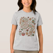 67 Funny 6 7 Six Seven Gingerbread Cookie Holiday Tri-Blend Shirt (Vorderseite)